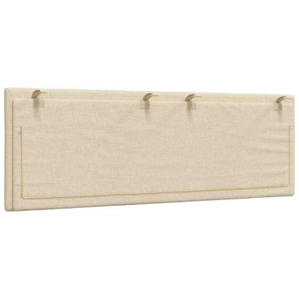 Мека табла за легло Hanko, кремава, 140 см, плат