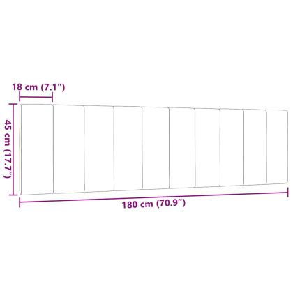 Мека табла за легло Hanko, светлосива, 180 см, плат