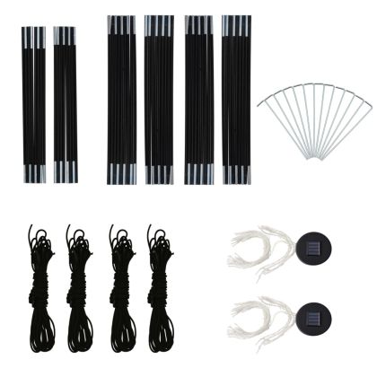 Парти шатра с LED и 4 стени, 3,6x3,6x2,3 м, сиво и оранжево