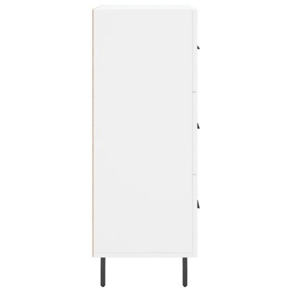 Сайдборд, бял, 69,5x34x90 см, инженерно дърво