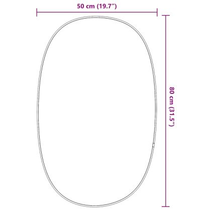 Стенно огледало черно 80x50 см