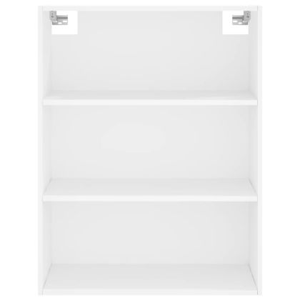 Висок шкаф, бял, 69,5x34x180 см, инженерно дърво