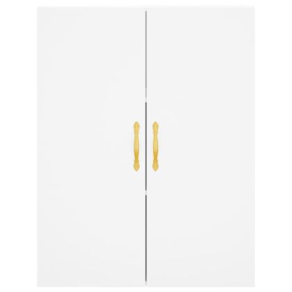 Стенни шкафове, 2 бр, бели, 69,5x34x90 см