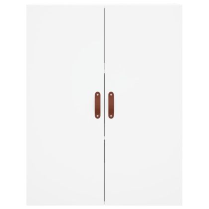 Висок шкаф, бял, 69,5x34x180 см, инженерно дърво