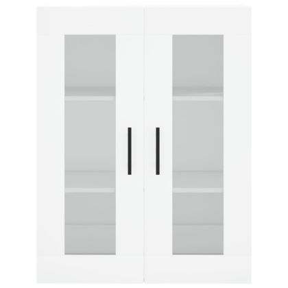 Висок шкаф, бял, 69,5x34x180 см, инженерно дърво