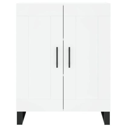 Висок шкаф, бял, 69,5x34x180 см, инженерно дърво