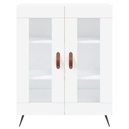 Висок шкаф, бял, 69,5x34x180 см, инженерно дърво