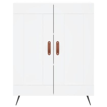 Висок шкаф, бял, 69,5x34x180 см, инженерно дърво