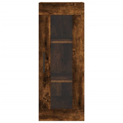 Висок шкаф, опушен дъб, 34,5x34x180 см, инженерно дърво