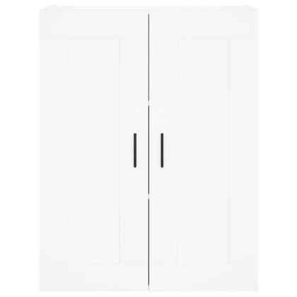 Висок шкаф, бял, 69,5x34x180 см, инженерно дърво