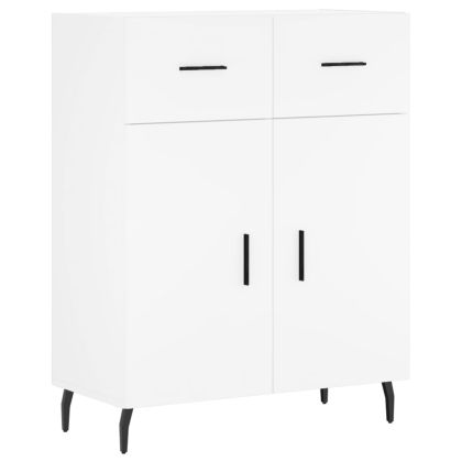 Висок шкаф, бял, 69,5x34x180 см, инженерно дърво