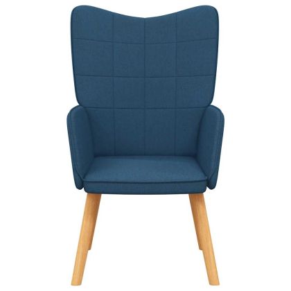 Релаксиращ стол, син, плат