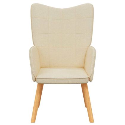 Релаксиращ стол, кремав, плат