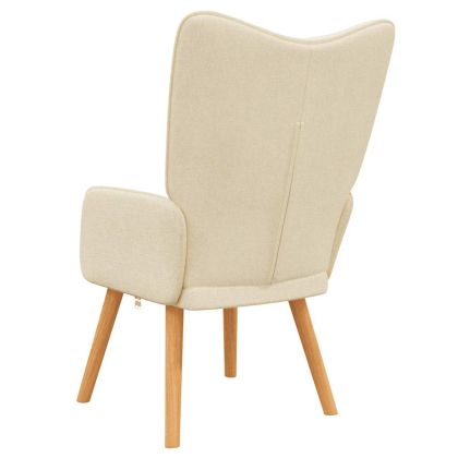 Релаксиращ стол, кремав, плат