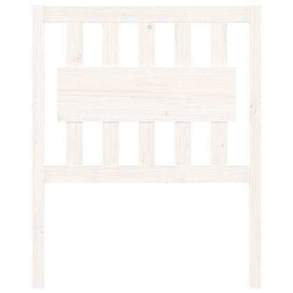 Горна табла за легло, бяла, 80,5x4x100 см, бор масив