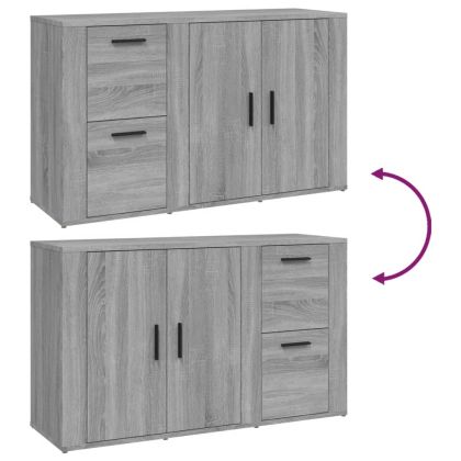 Сайдборд, сив сонома, 100x33x59,5 см, инженерно дърво