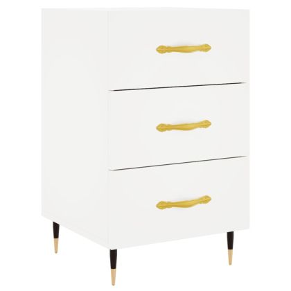 Нощно шкафче, черно, 40x40x66 см, инженерно дърво