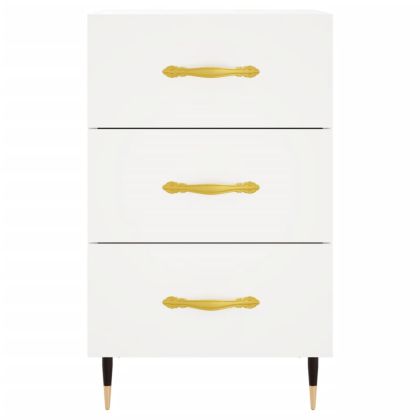 Нощно шкафче, черно, 40x40x66 см, инженерно дърво