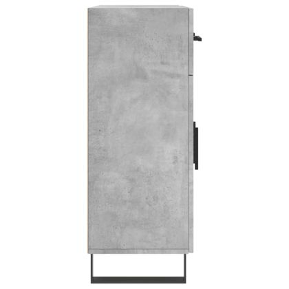 Сайдборд, бетонно сив, 69,5x34x90 см, инженерно дърво