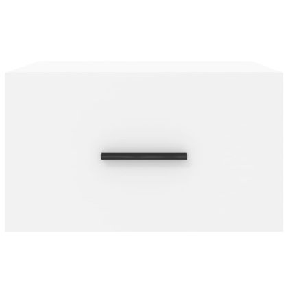 Нощни шкафчета за стенен монтаж, 2 бр, бели, 35x35x20 см