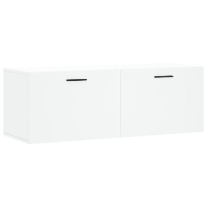 Стенен шкаф, бял, 100x36,5x35 см, инженерно дърво