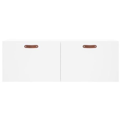 Стенен шкаф, бял, 100x36,5x35 см, инженерно дърво