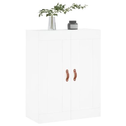 Стенен шкаф бял 69,5x34x90 см инженерно дърво