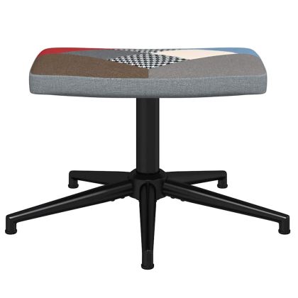 Релаксиращ стол с табуретка, пачуърк, плат