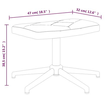 Релаксиращ стол с табуретка, пачуърк, плат