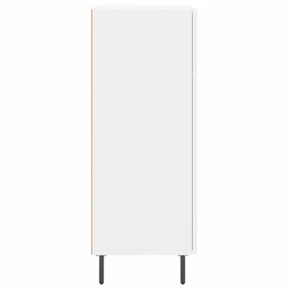 Сайдборд, бял, 69,5x34x90 см, инженерно дърво