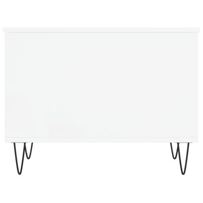 Кафе маса, бяла, 60x44,5x45 см, инженерно дърво