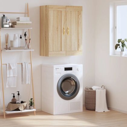 Стенен шкаф дъб сонома 69,5x34x90 см инженерно дърво