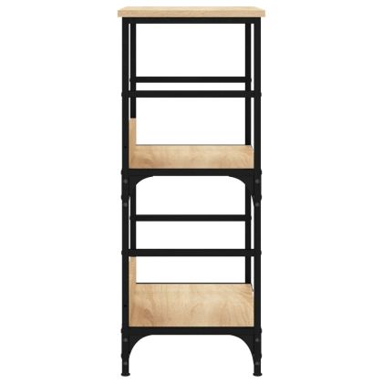 Библиотека дъб сонома 50x33x82 см инженерно дърво и желязо