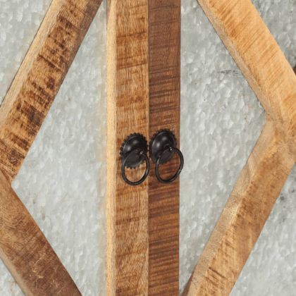 Бюфет 80x30x71 см грубо мангово дърво масив и метал