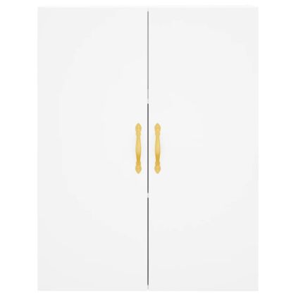 Висок шкаф, бял, 69,5x34x180 см, инженерно дърво