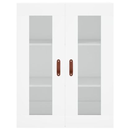 Висок шкаф, бял, 69,5x34x180 см, инженерно дърво