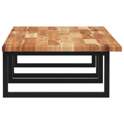 Стенен рафт за мивка, стомана и масивно дърво акация