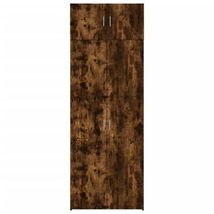 Шкаф за съхранение, опушен дъб, 80x42,5x225 см, инженерно дърво