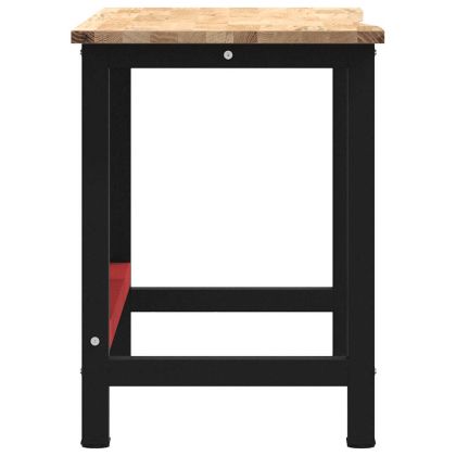 Работна маса, 140x60x81,5 см, масивна дървесина дъб