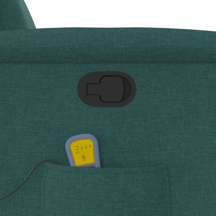 Изправящ масажен наклоняем стол, тъмнозелен, текстил