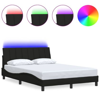 Рамка за легло без матрак Hanko, черна, 120x200 см, плат