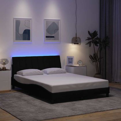 Рамка за легло без матрак Hanko, черна, 140x200 см плат