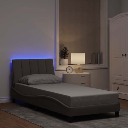 Рамка за легло без матрак Hanko, таупе, 90x200 см, плат