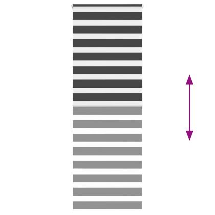 Зеброва щора черна 90x200 см ширина на плата 85,9 cm полиестер