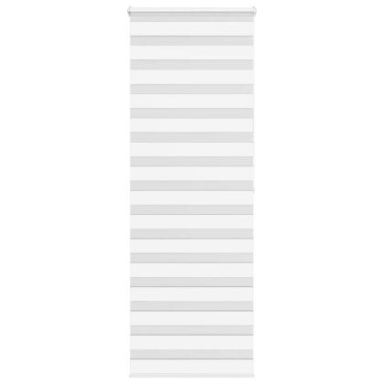 Зеброва щора бял 75x200 см Ширина на плата 70,9 см Полиестер