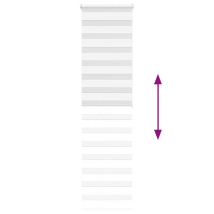 Зеброва щора бял 65x200 см Ширина на плата 60,9 см Полиестер