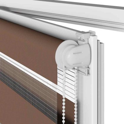 Зеброва щора кафяв 50x150 см ширина на плата 45,9 cm полиестер