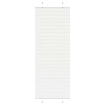 Плисирана щора Бяла 75x200 cm Ширина на плата 74,4 cm Полиестер