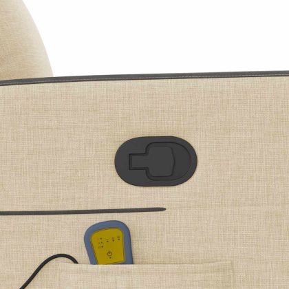 Масажен наклоняем стол, кремав, текстил