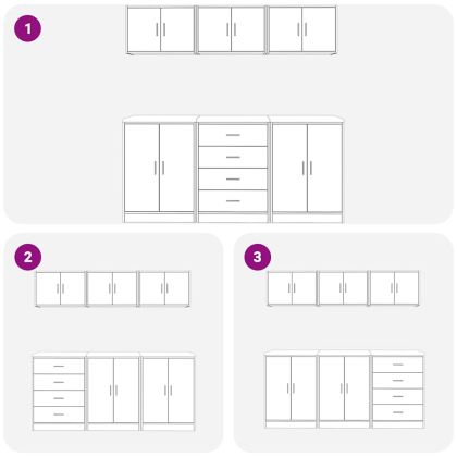 гаражни шкафове, 6 бр, сонома дъб, инженерно дърво
